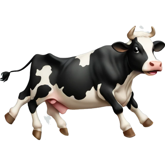 Cow jumping over moon  emoji
