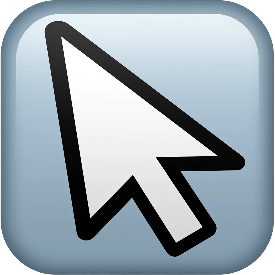 mouse cursor white emoji