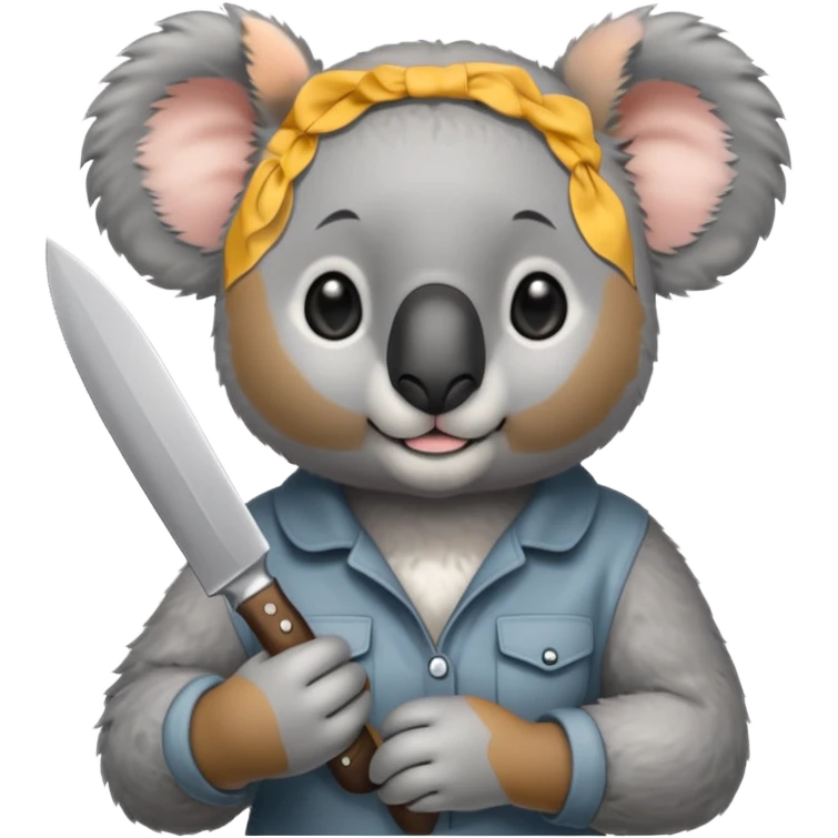 Female koala with knife emoji