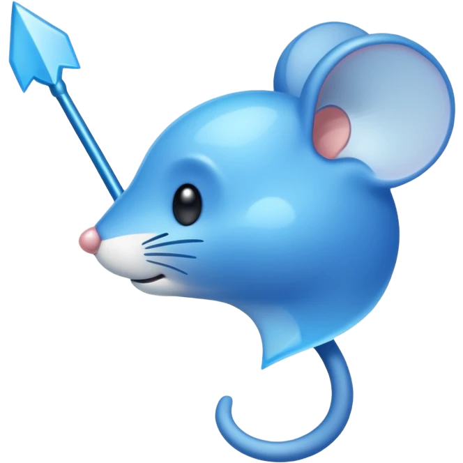Blue mouse cursor emoji