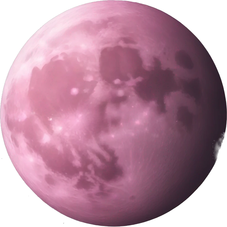 pink moon, just a normal moon but pink  emoji