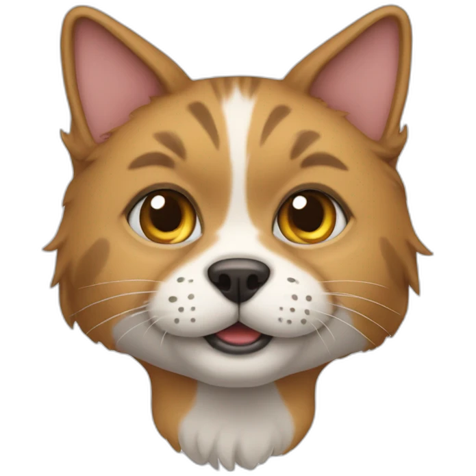 half cat half dog emoji