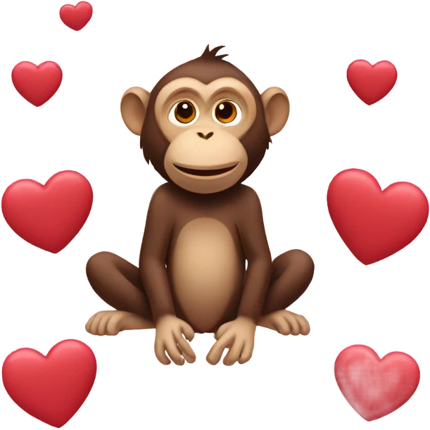 Monkey with harts  emoji