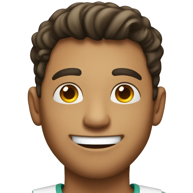 hombre joven sonriendo emoji
