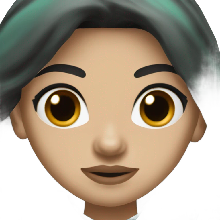 White female long dark hair red lips wearing Philadelphia Eagles jersey emoji