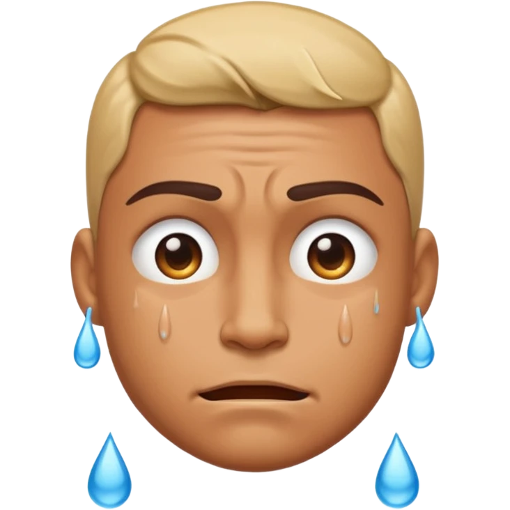 Crying emoji flexing muscles emoji