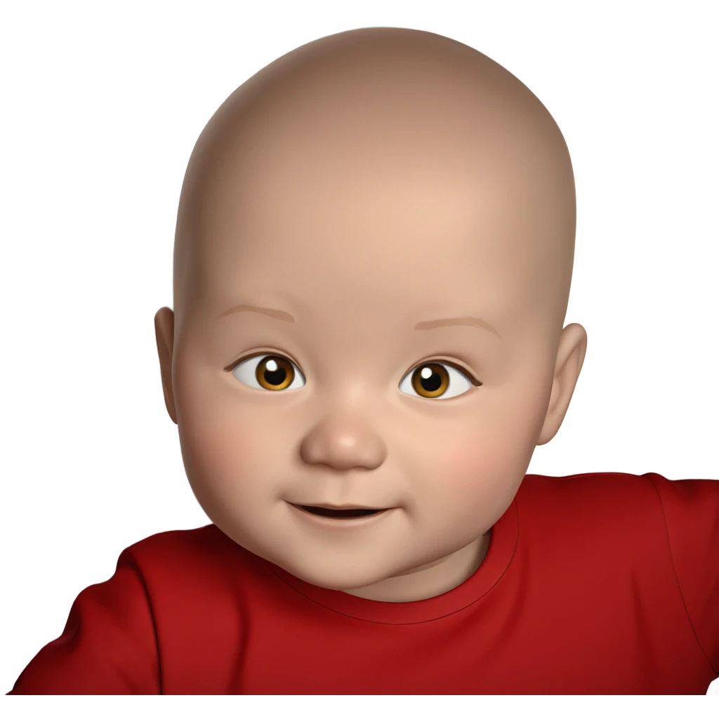 bald boy with a smile emoji
