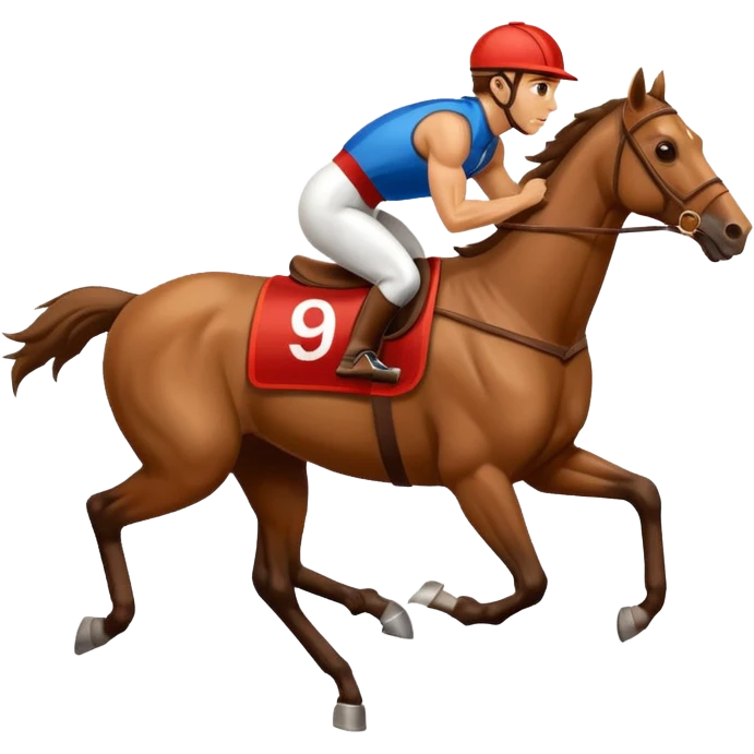 Race track horse emoji