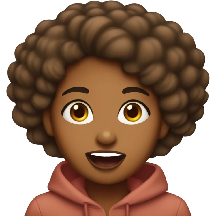 Brown girl sticking out her tongue emoji