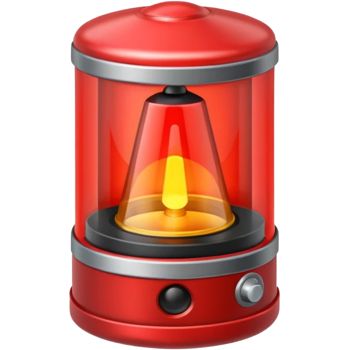 majáček s blikajícím červeným výstražným světlem emoji