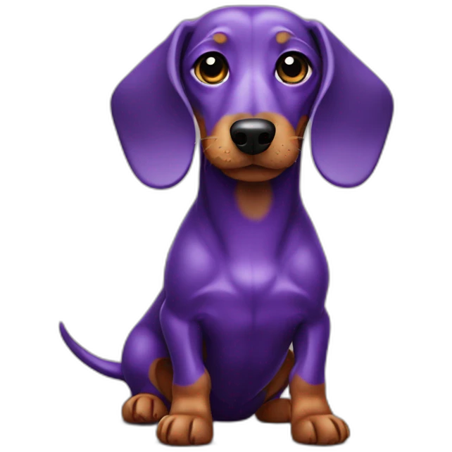 purple dachshund emoji