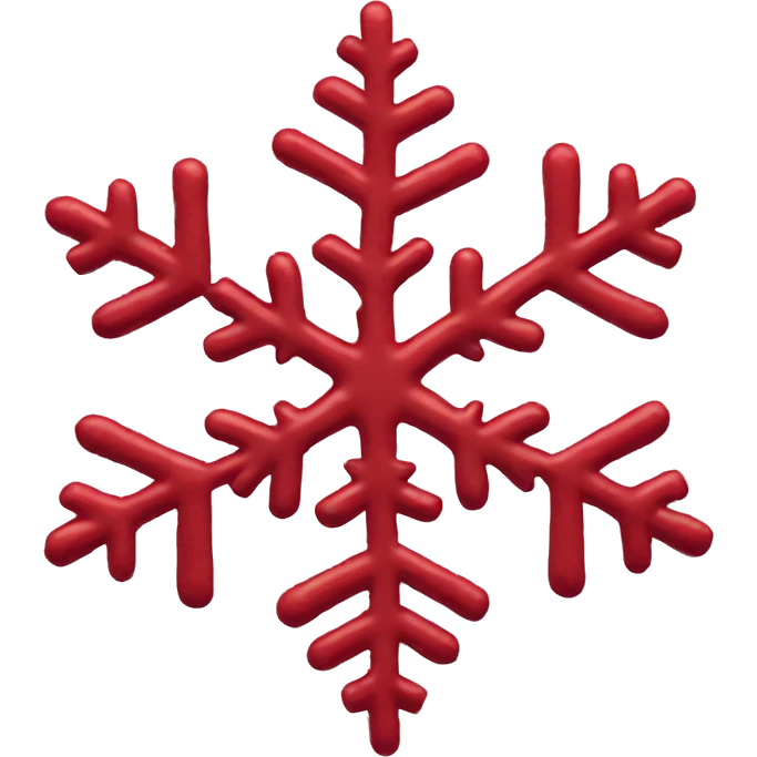 Red snowflake emoji