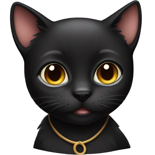 cute black cat emoji