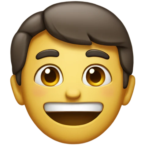 Boring happy face emoji