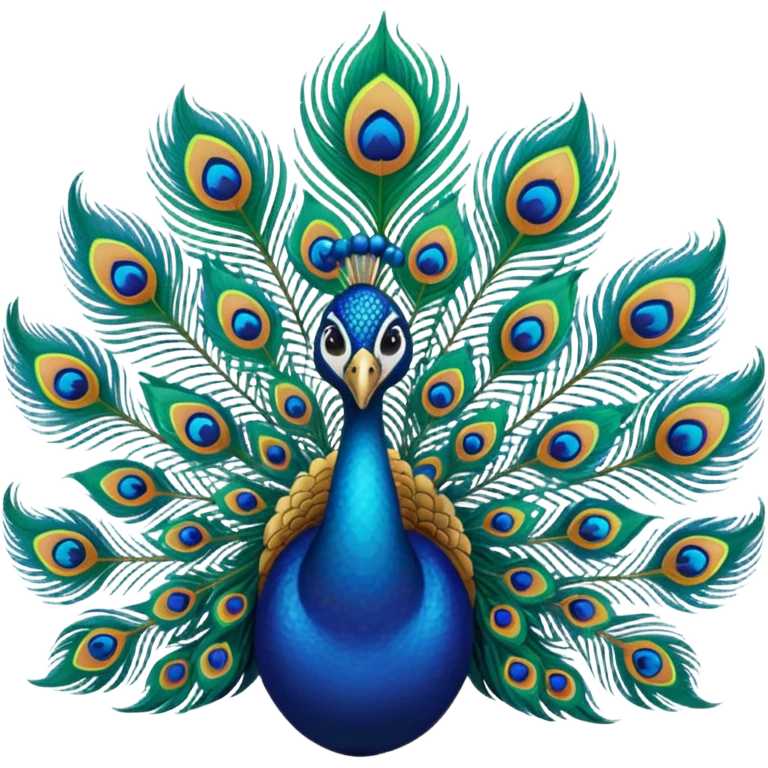 Peacock feathers single  emoji