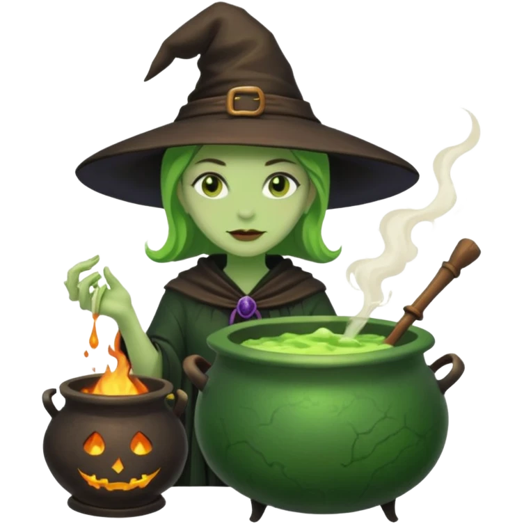 green witch cooking potion emoji