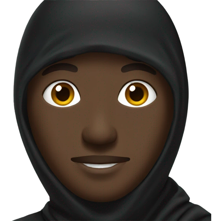 Black man wearing burka emoji