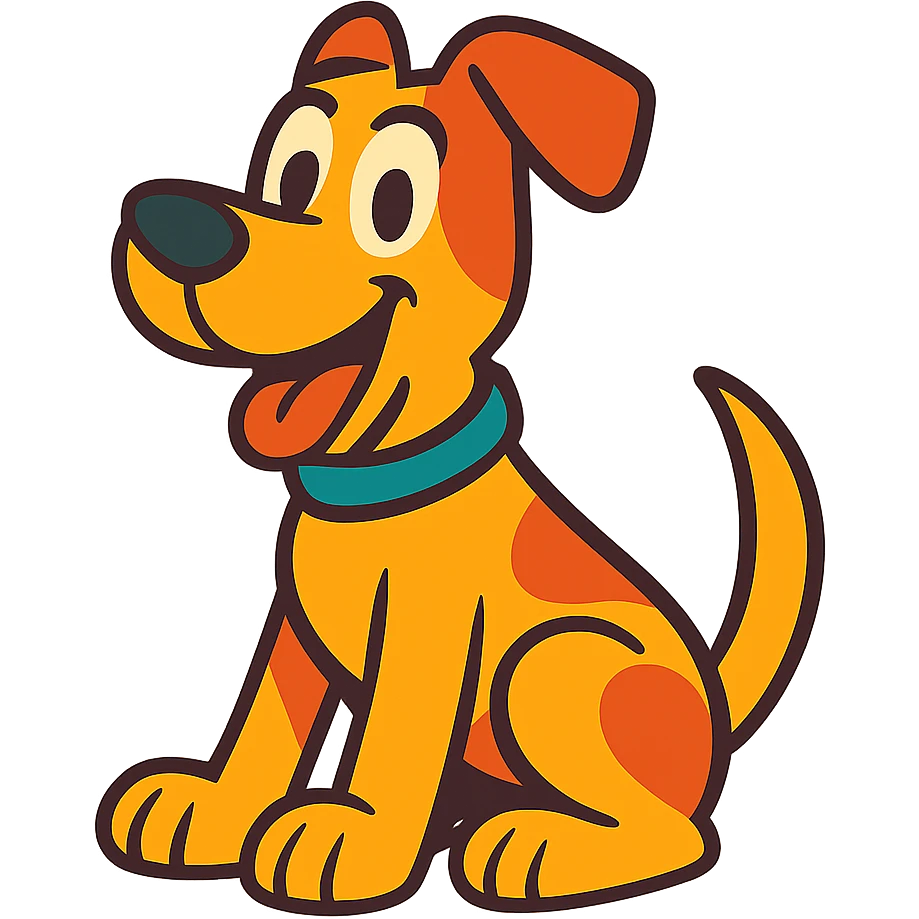 a cartoon dog emoji