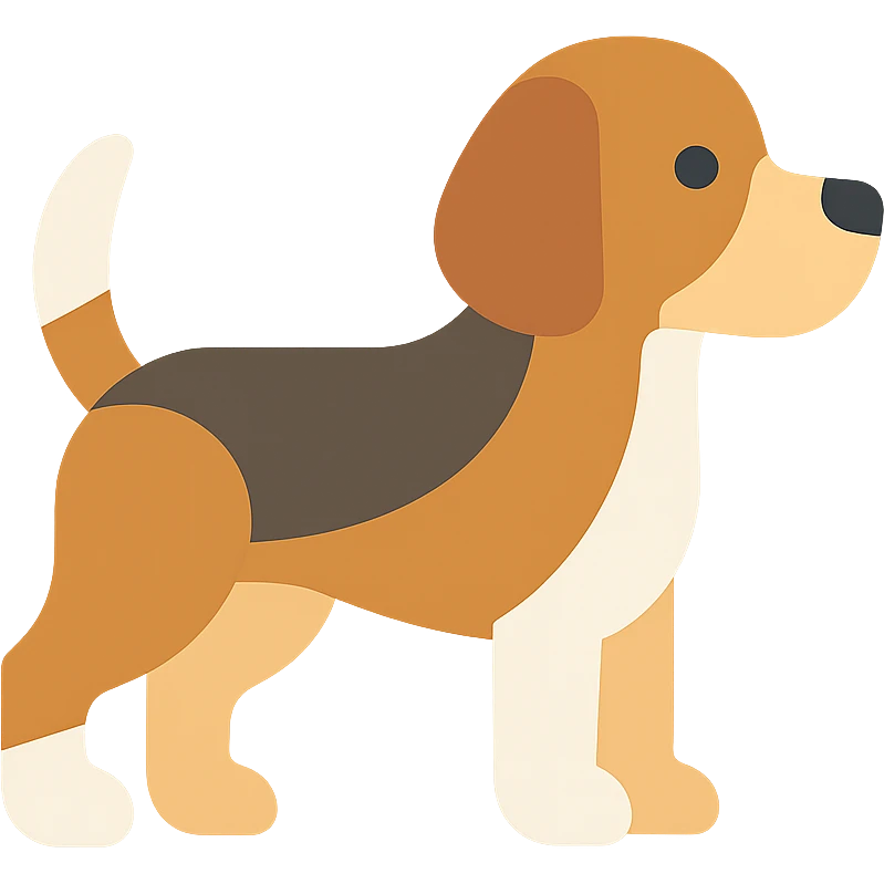 a color icon style beagle dog emoji