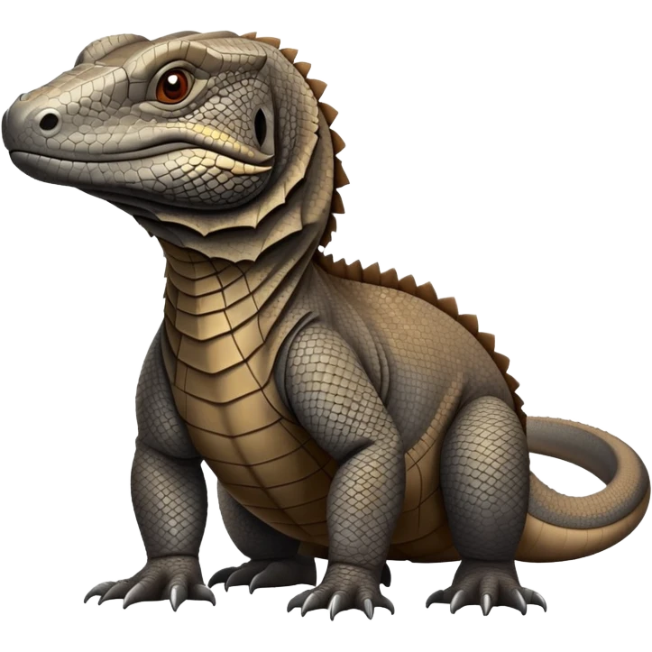 Komodo dragon How is It grey and brown emoji