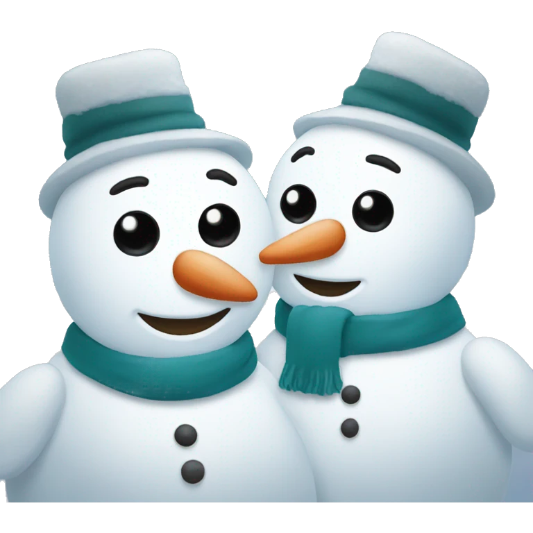 two snowmen  emoji