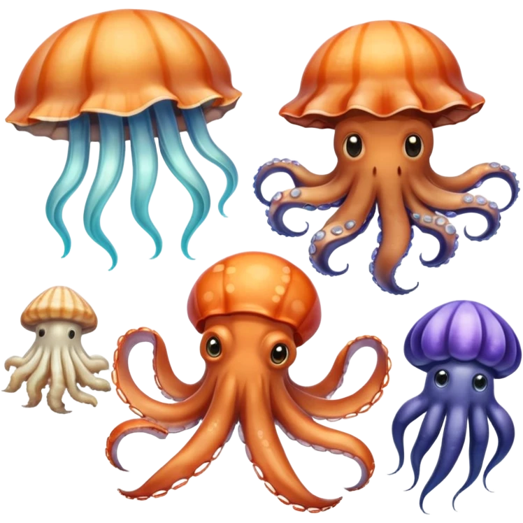 🪼🦑🐙🦪🐚 emoji