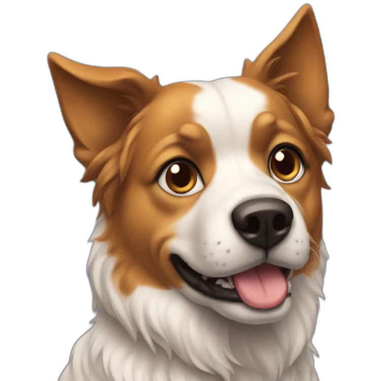 Chat sur chien emoji
