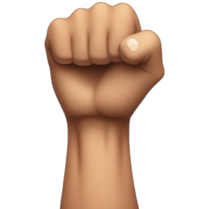 muscular arm with a flash in the hand emoji