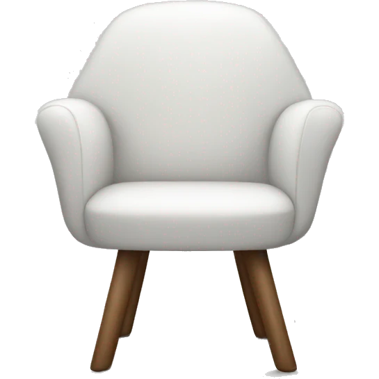 White modern chair emoji