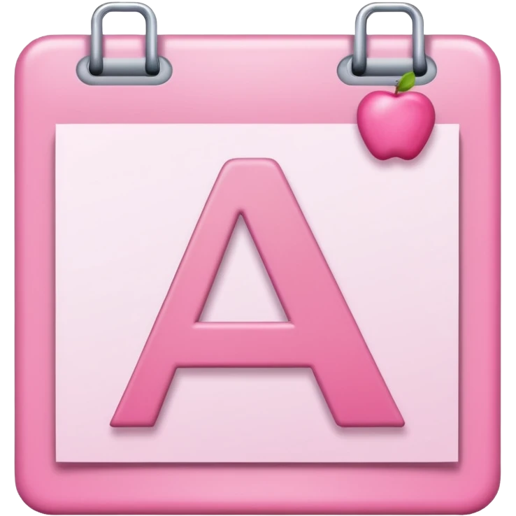 pink school grade card letter emoji