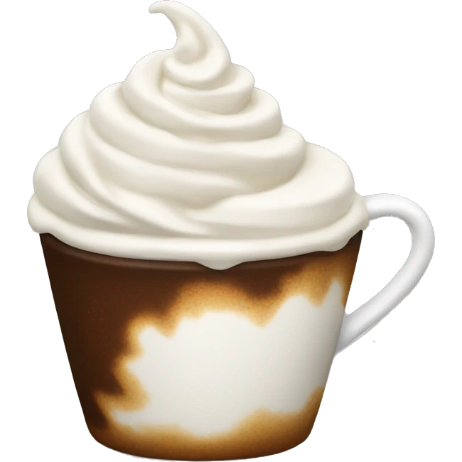 Coffee with whipped cream  emoji