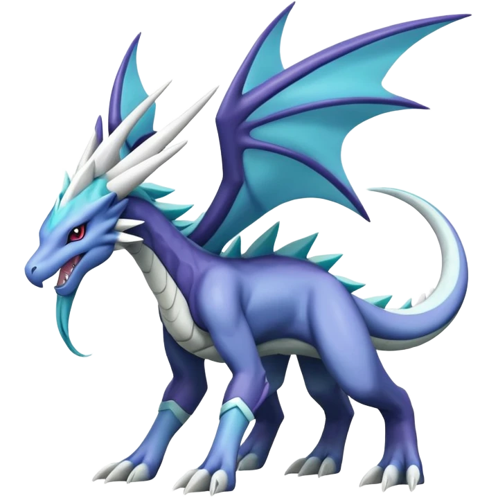  cool edgy colorful Suicune-Dialga-Reptile full body emoji