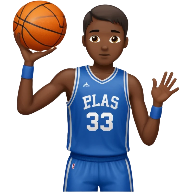the portrait of basketball player emoji