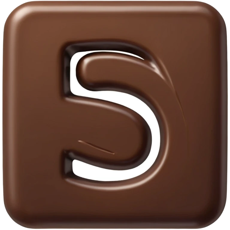 Letter S made out of chocolate emoji