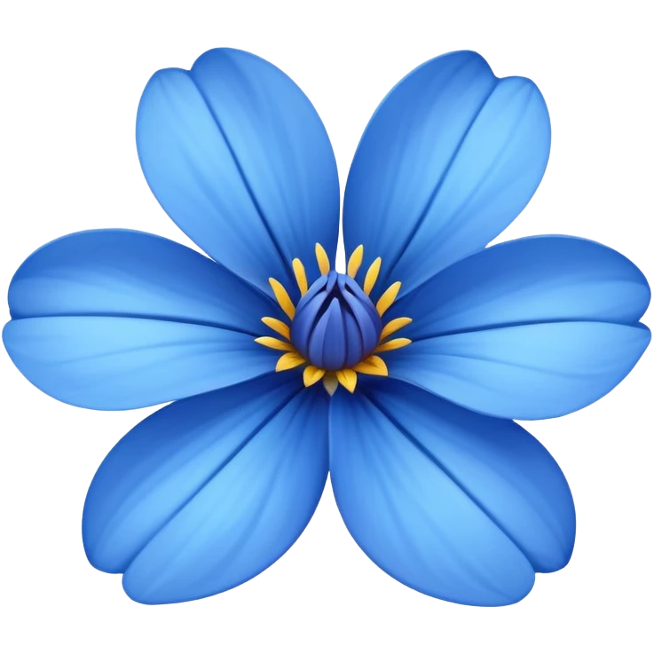Flor Azul Realista emoji