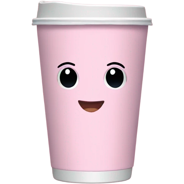 plain light pink tumbler water cup emoji