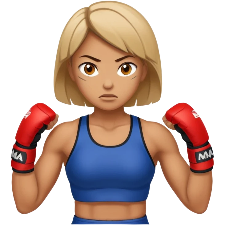 woman making MMA emoji