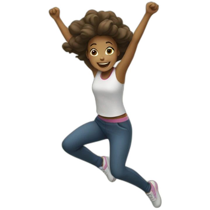 Jumping girl emoji