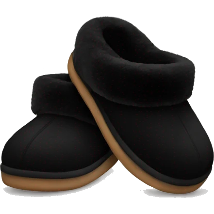 black ugg slippers emoji