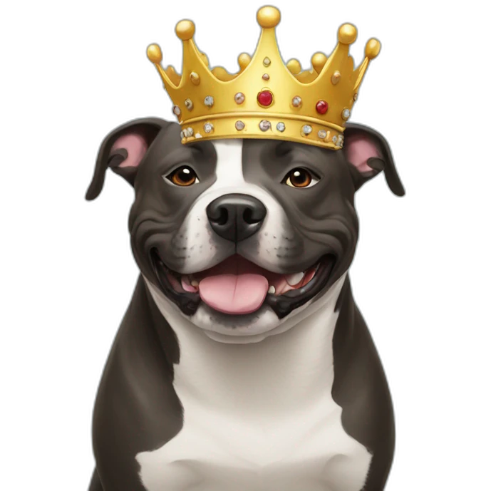 Staffy with a crown emoji