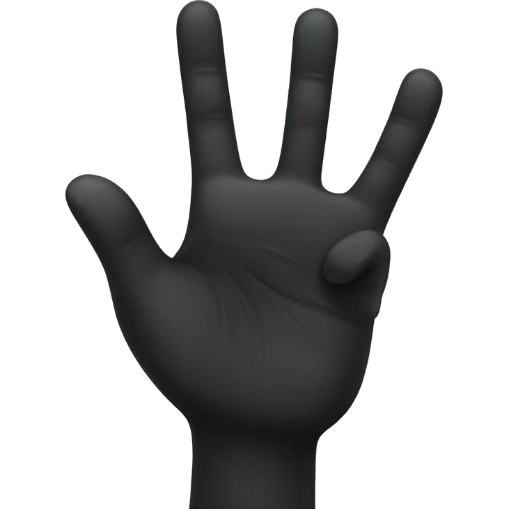 Black doodle giving a high five emoji