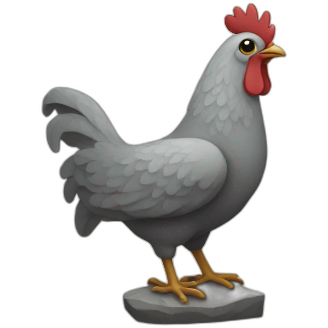 stone chicken emoji