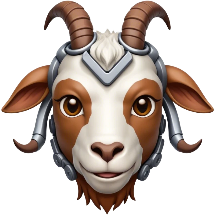 Cybornetic Goat(Ram) man 2/3 up view emoji