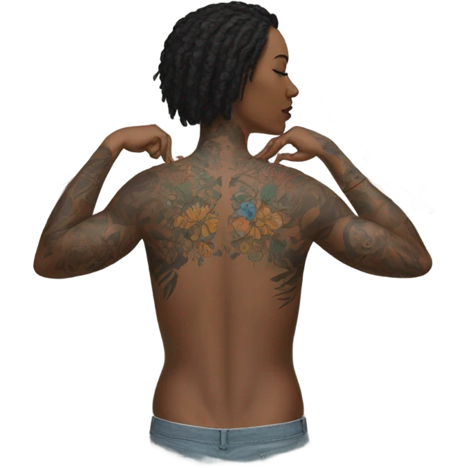 Tattoos on person emoji