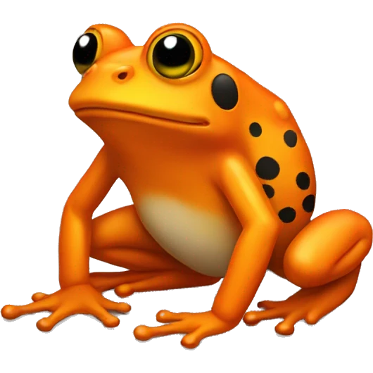 Orange Frog Google style  emoji