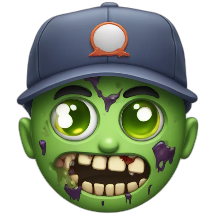 Zombie with a cap emoji
