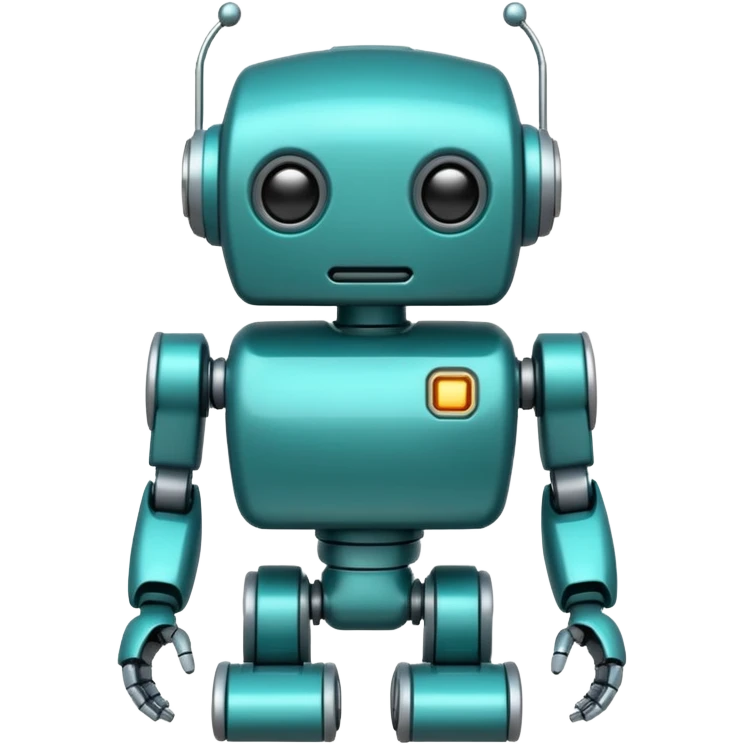 Teal robot emoji