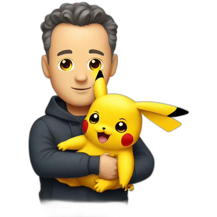 tom hanks hugs pikachu emoji