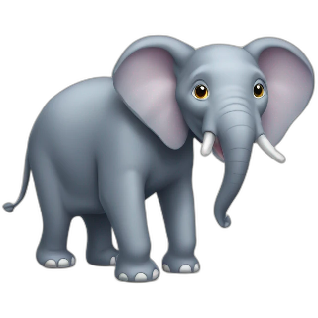 Éléphant sur une souris emoji