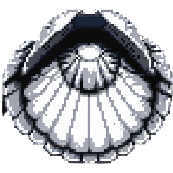 open clam shell with shiny pearl inside emoji